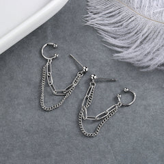 Double-layer Chain Earrings