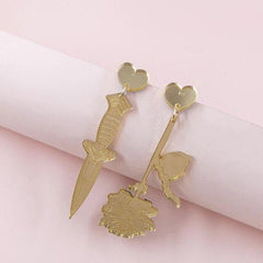 Knife & Rose Earrings