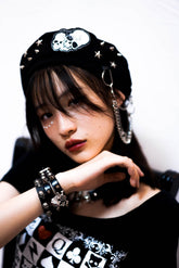 Harajuku Gothic Skull Beret Hat