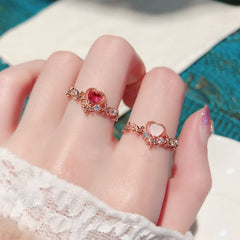 Heart & Flower Adjustable Rings