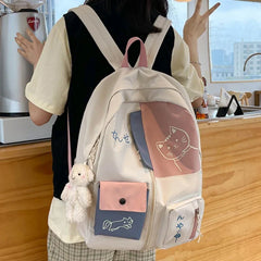 Kawaii Waterproof School Backpack