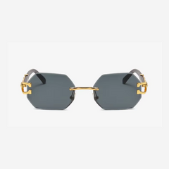 Hexagon Rimless Sunglasses