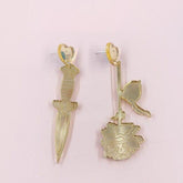 Knife & Rose Earrings
