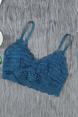 Blue Sunrise to Sunset Crochet Lace Bra