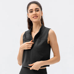 Stand Up Collar Women's Sports & Fitness Tank Top