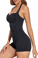 Ladies Halter Neck 1 Piece Bikini Bodysuit Swimwear