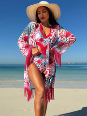 DEEP V-NECK ONE-PIECE SWIMSUIT + COVER-UP