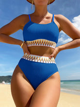 High waist cup bikini set - Royal Blue
