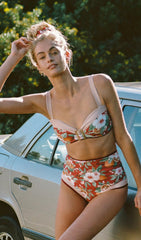 HIGH-WAIST BIKINI SET - Red