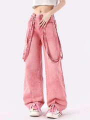 Pink Y2K Cargo Jeans