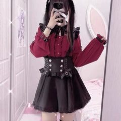 Gothic Lolita Outfit - Shirt & Skirt