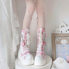 Pastel Gothic Platform Boots