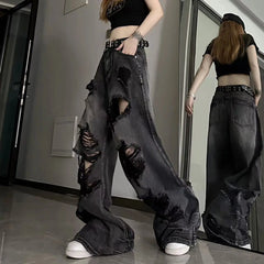 Vintage Grunge Ripped Jeans