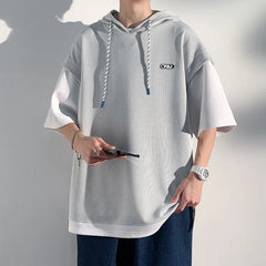 Loose Hooded Two-Piece T-Shirt