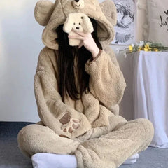 Cute Bear Warm Pajamas