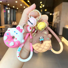 Cartoon Donut Animal Keychain