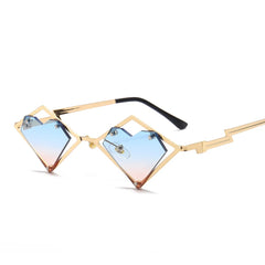 Heart Shaped RImless Sunglasses