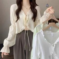 Sweet Ruffle Lace Blouse