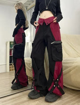 Casual Cross Ribbon Cargo Pants