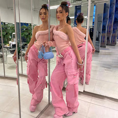 Pastel Techwear Cargo Pants