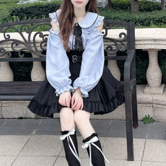 Pastel Gothic Lolita Outfit Set - Shirt & Skirt