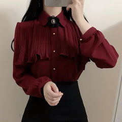Korean Cute Preppy Blouse