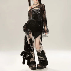 Y2K Spider Web Top