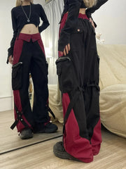 Casual Cross Ribbon Cargo Pants