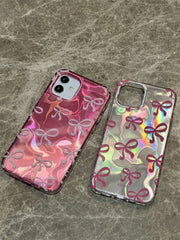 Kawaii Holographic Bow iPhone Case