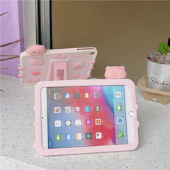 Cartoon Rabbit & Pig iPad Case