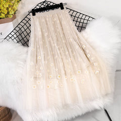 Sweet Mesh Korean Skirt