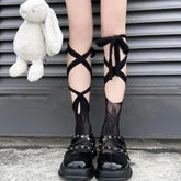 Tie Lace Fishnet Socks