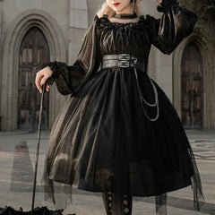 Gothic Lolita Long Sleeve Dress