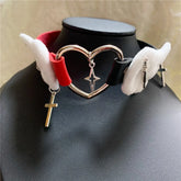 Y2K Angelic Heart Choker