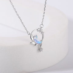 Crystal Moon Star Necklace