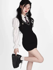 Korean Preppy 2-Piece Dress