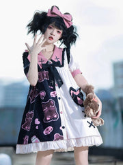 Harajuku Gothic Contrast Dress