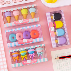 Kawaii Lollipop Erasers Set