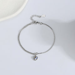 Moonstone Heart Bracelet