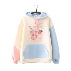 Strawberry Milk Fleece Hoodie