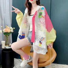 Harajuku Neon Lace Jacket