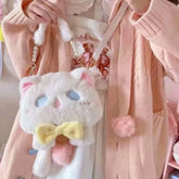 Cute Lolita Plush Cat Shoulder Bag