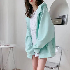 Casual Candy Color Hoodie