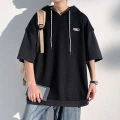 Loose Hooded Two-Piece T-Shirt