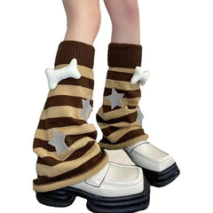 Y2K Striped Leg Warmers