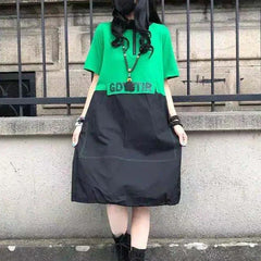 Harajuku Loose Zipper Dress