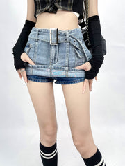 Y2K Denim Skirt Shorts
