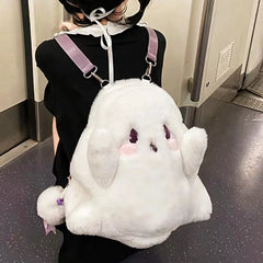 Cute Ghost Fluffy Backpack