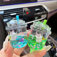 Liquid Oil Ice Cube Keychain