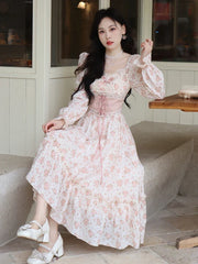 Vintage Elegant Floral Dress